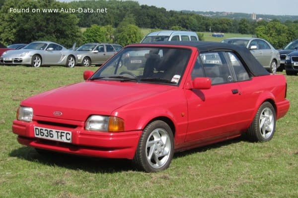 1986 Ford Escort IV Cabrio 1.6 (90 Hp)